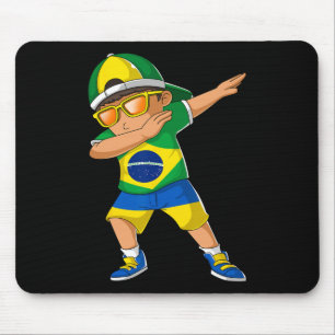 Alfombrilla De Ratón Niño mitad brasileño mitad ucraniano Brasil Ucrani