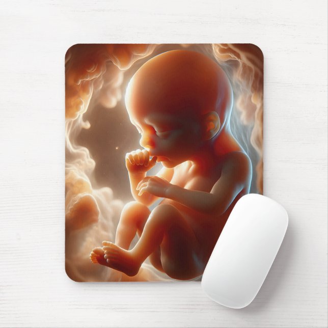 Alfombrilla De Ratón Niño nonato succionando su dedo (Con ratón)