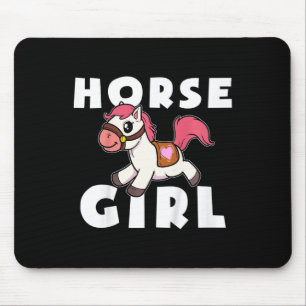 Alfombrilla De Ratón Niños Chicas de caballos malcriados Pony Maid Gall