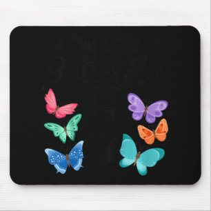 Alfombrilla De Ratón Niños Chicas de cumpleaños de mariposa de 5 años 5