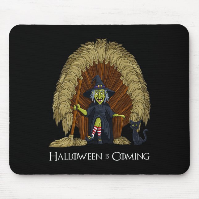 Alfombrilla De Ratón Niños Chicas de Halloween con hongos y honestidade (Frente)