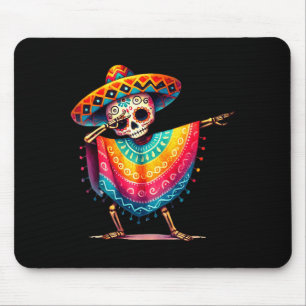Alfombrilla De Ratón Niños Dabbing Esqueleto Cinco De Mayo Fiesta Sombr