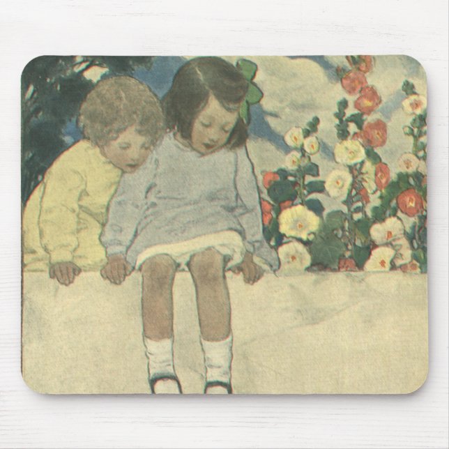 Alfombrilla De Ratón Niños de época, Garden Wall Jessie Willcox Smith (Frente)