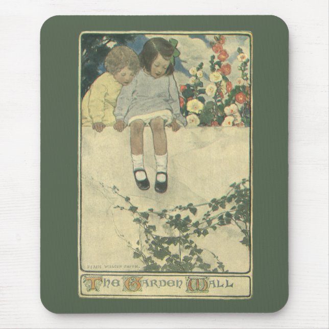 Alfombrilla De Ratón Niños de época, Garden Wall Jessie Willcox Smith (Frente)
