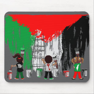 Alfombrilla De Ratón Niños de Gaza pintando la bandera de Palestina 