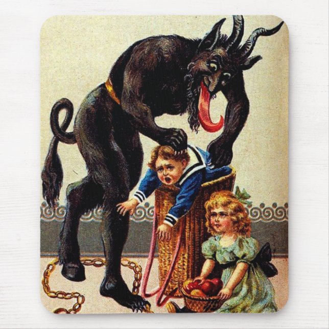 Alfombrilla De Ratón Niños de Krampus en Mousepad, Navidades de feriado (Frente)
