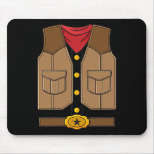 Alfombrilla De Ratón Niños de Western Cowboy Halloween