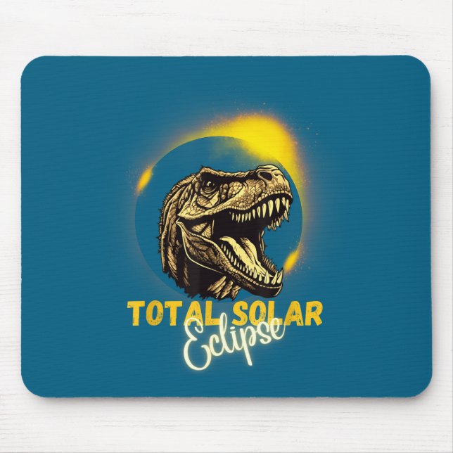 Alfombrilla De Ratón Niños Eclipse Solar Dinosaurio Rex Eclipse (Frente)