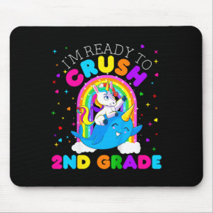Alfombrilla De Ratón Niños Estoy Listo Para Aplastar 2do Grado Unicorni