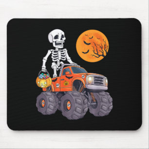 Alfombrilla De Ratón Niños Halloween Skeleton Monster Truck Fun T