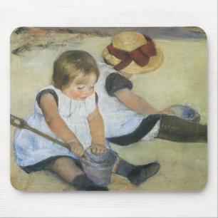 Alfombrilla De Ratón Niños jugando en la playa de Mary Cassatt