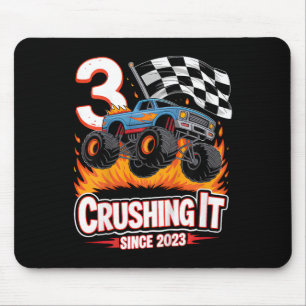 Alfombrilla De Ratón Niños Monstruo de Cumpleaños Niños De 3 Años 3pa P