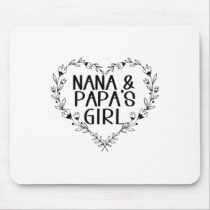 Alfombrilla De Ratón Niños Nana & Papas Chica Corazón Floral A Abue