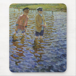 Alfombrilla De Ratón Niños pescando en el río (Anglers de época)