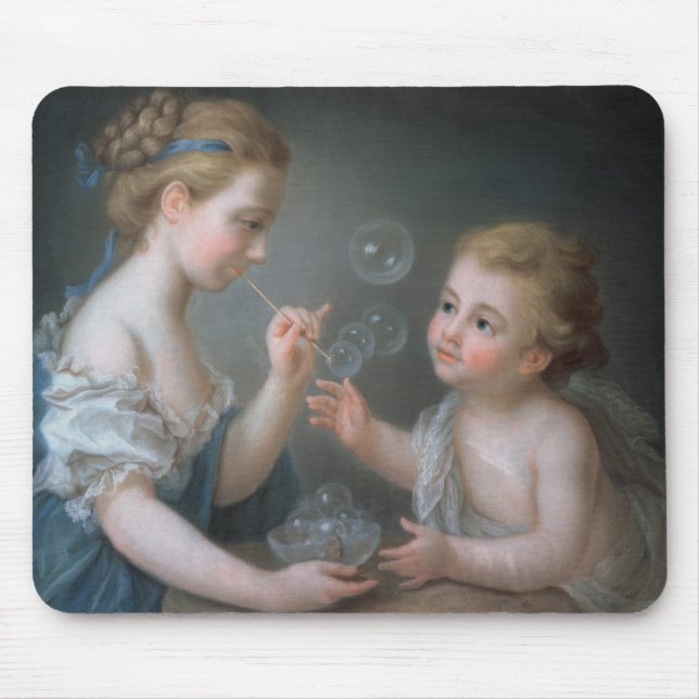 Alfombrilla De Ratón Niños que soplan burbujas (Frente)