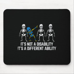 Alfombrilla De Ratón Niños Síndrome de Down Conciencia Skeleton Dab Not