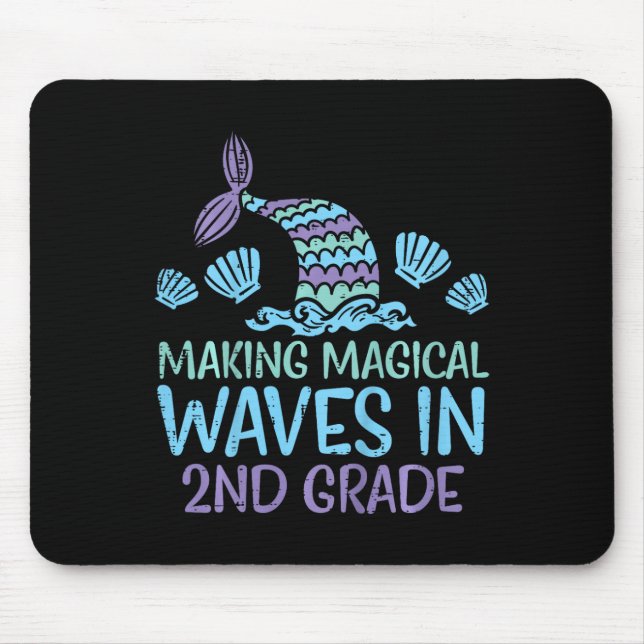 Alfombrilla De Ratón Niños Sirenan Olas Mágicas Segundo Grado Primero (Frente)