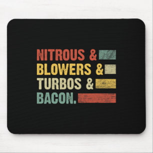Alfombrilla De Ratón Nitrous Blowers Turbos Bycon Food Retro Bbq Carne