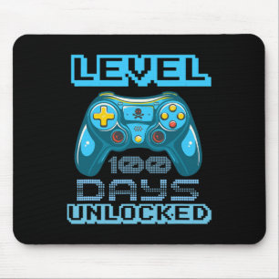 Alfombrilla De Ratón Nivel 100 Días De Escuela Niños De Videojuegos Des