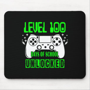 Alfombrilla De Ratón Nivel 100 Días De Escuela Niños De Videojuegos Des