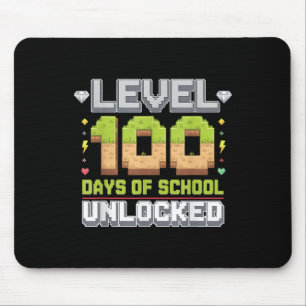 Alfombrilla De Ratón Nivel 100 Días De Escuela Píxel De Juego Desbloque