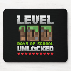 Alfombrilla De Ratón Nivel 100 Días De Escuela Píxel De Juego Desbloque