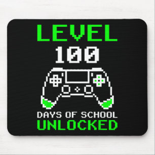 Alfombrilla De Ratón Nivel 100 Días De La Escuela Juego De Video Jugado