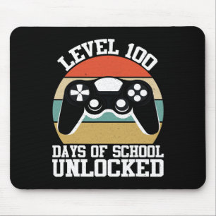 Alfombrilla De Ratón Nivel 100 Días Escolares Juego De Video Jugador Co