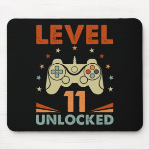 Alfombrilla De Ratón Nivel 11 Video Gamer desbloqueado 11 cumpleaños 11