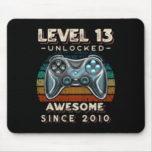 Alfombrilla De Ratón Nivel 13 Videojuego desbloqueado 13 cumpleaños 13