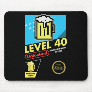Alfombrilla De Ratón Nivel 40 Videojuego desbloqueado 40 cumpleaños