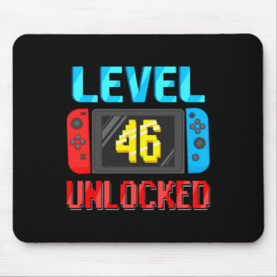 Alfombrilla De Ratón Nivel 46 Desbloqueado Cumpleaños Videojugador Cump