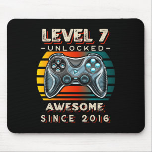 Alfombrilla De Ratón Nivel 7 Desbloqueado Videojuego Siete 7º Cumpleaño