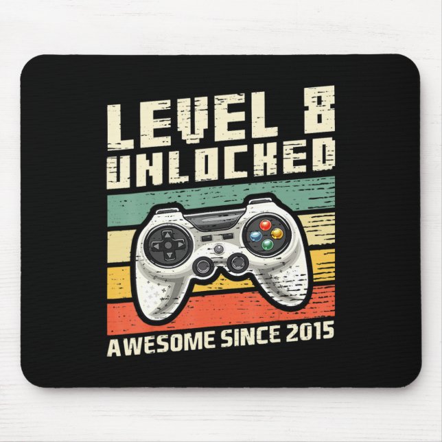 Alfombrilla De Ratón Nivel 8 Desbloqueado Impresionante Video Game 2015 (Frente)
