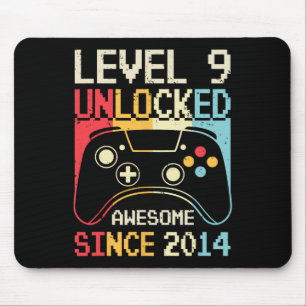 Alfombrilla De Ratón Nivel 9 Desbloqueado Videojuego Cumpleaños 9 Jugad