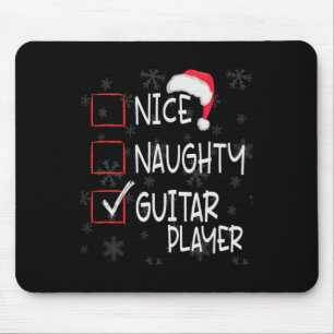 Alfombrilla De Ratón Niza Navidades de la lista de jugadores de guitarr