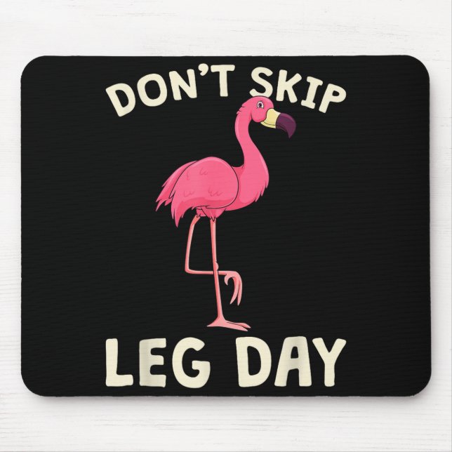 Alfombrilla De Ratón Nk Flamingo Workou Don't Skip Leg Day Gym Fitness  (Frente)