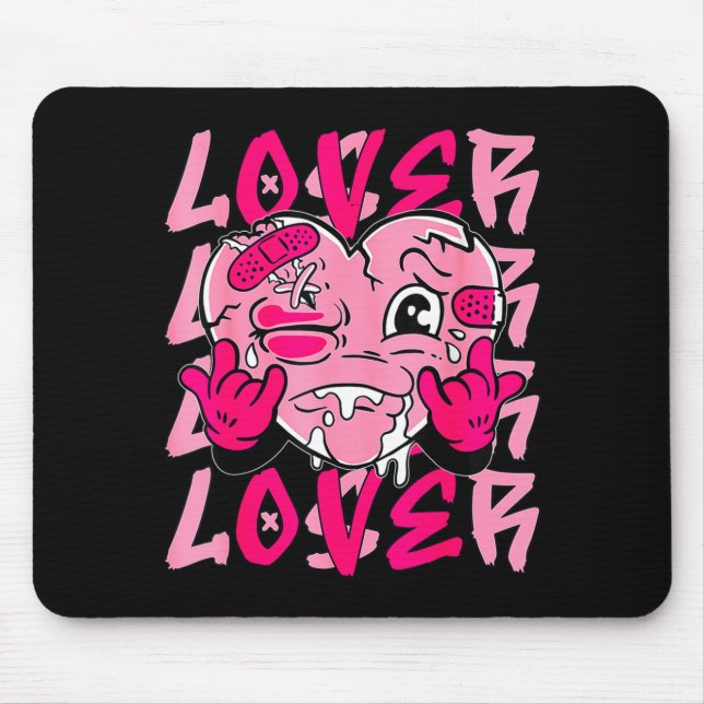 Alfombrilla De Ratón Nk Loser Lover Nk Drip Heart Matching Tee For Men  (Frente)