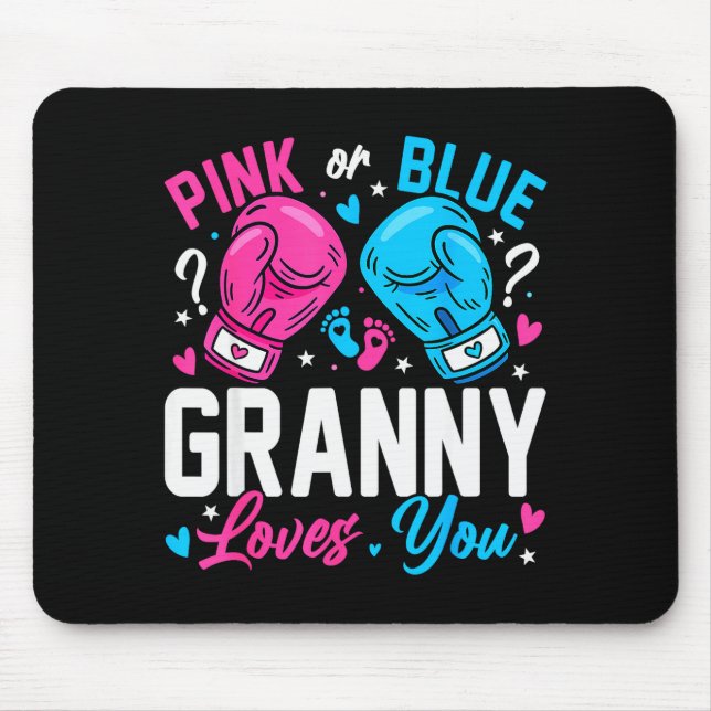 Alfombrilla De Ratón Nk Or Blue Granny Loves You Boxing Gender Reveal  (Frente)