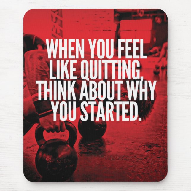 Alfombrilla De Ratón No abandone - el entrenamiento de motivación (Frente)