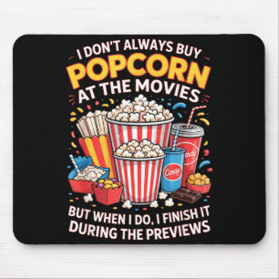Alfombrilla De Ratón No compre palomitas de cine comida de película noc