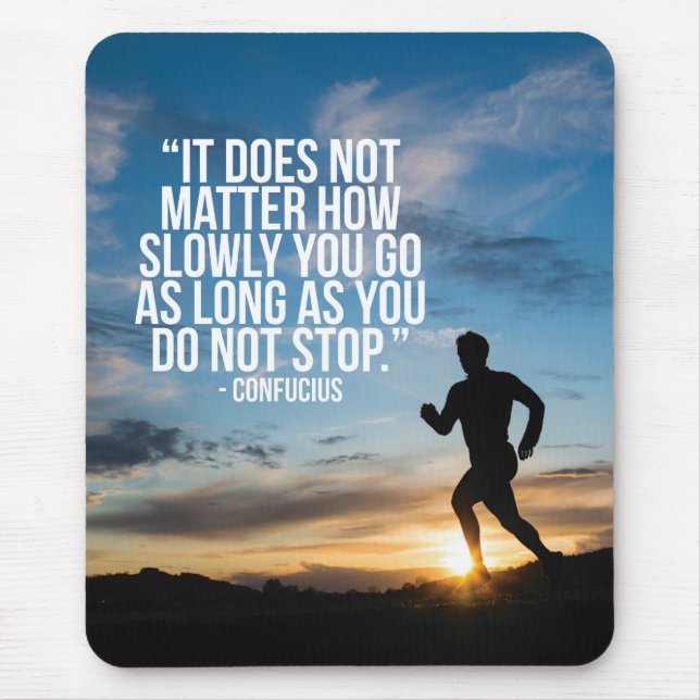Alfombrilla De Ratón NO DETENGAS. Motivación de entrenamiento de marató (Frente)