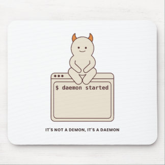 Alfombrilla De Ratón No es un demonio es un Daemon Divertido Linux Blan