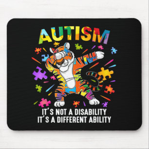 Alfombrilla De Ratón No es una conciencia del autismo de los tigres con