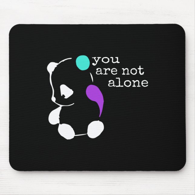 Alfombrilla De Ratón No estás sola Semicolon Gift Prevención del Suicid (Frente)