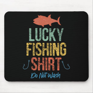 Alfombrilla De Ratón No fue divertido el Camisas de Pesca Lucky Retro V
