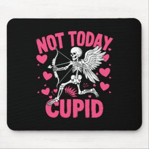 Alfombrilla De Ratón No Hoy Cupido Funny Cupido Skeleton Anti Valentin