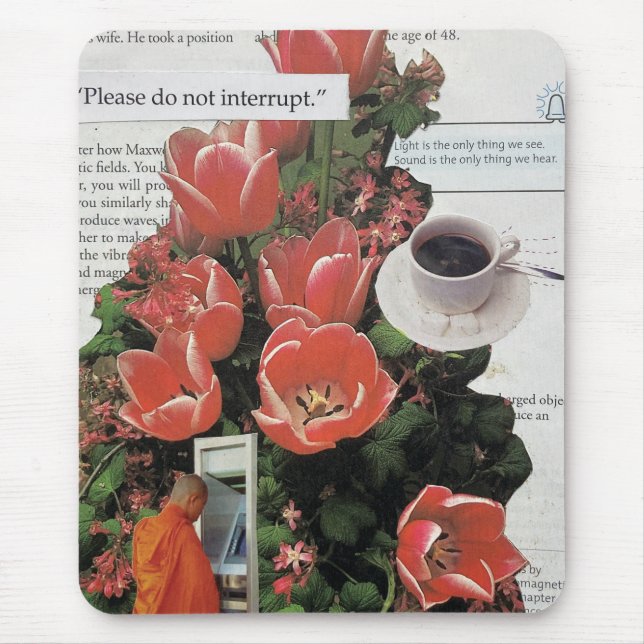 Alfombrilla De Ratón No interrumpa el tiempo del té del café matutino (Frente)