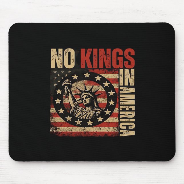 Alfombrilla De Ratón No Kings In America Patriotic Grunge Classic Vinta (Frente)