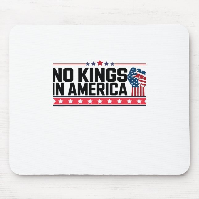 Alfombrilla De Ratón No Kings In America USA Minimal Clean (Frente)